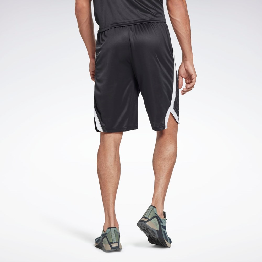 Reebok Workout Ready Mesh Shorts Czarne | XLRW-84925