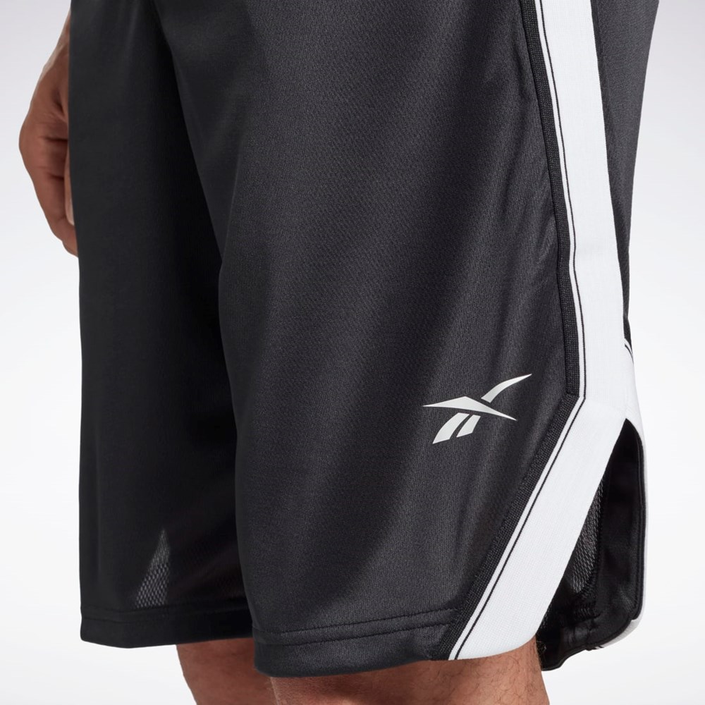 Reebok Workout Ready Mesh Shorts Czarne | XLRW-84925